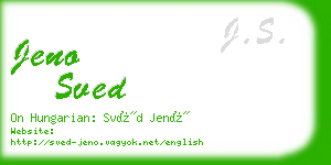 jeno sved business card